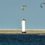 Usedom / Polen: Kite Surferin Swinemünde