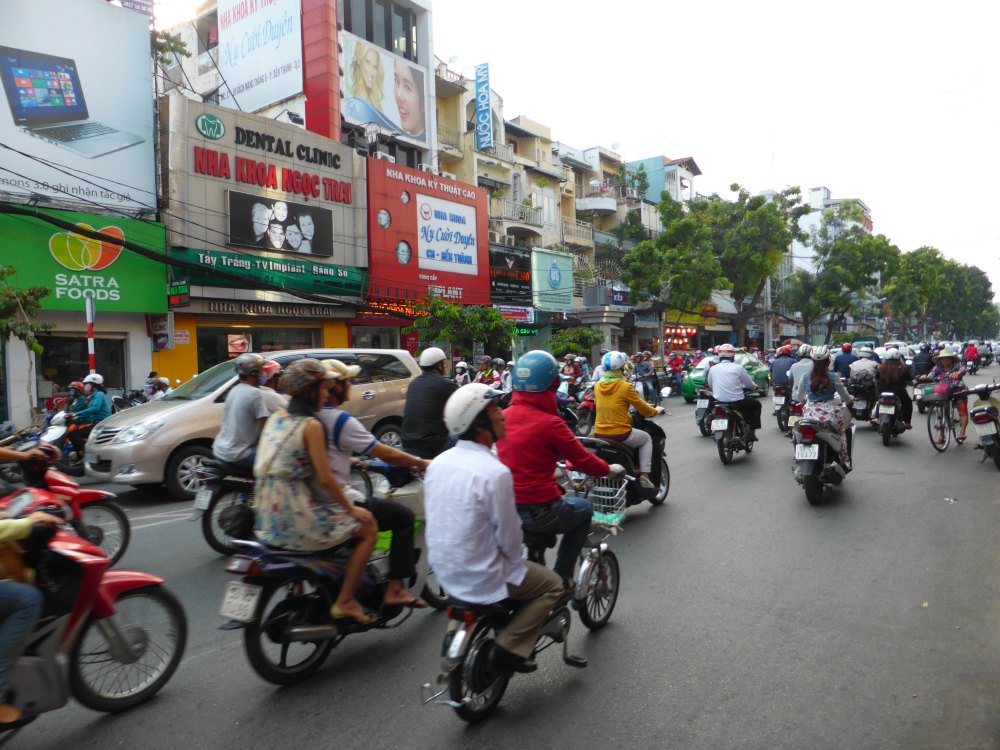 Verkehrschaos in Vietnam