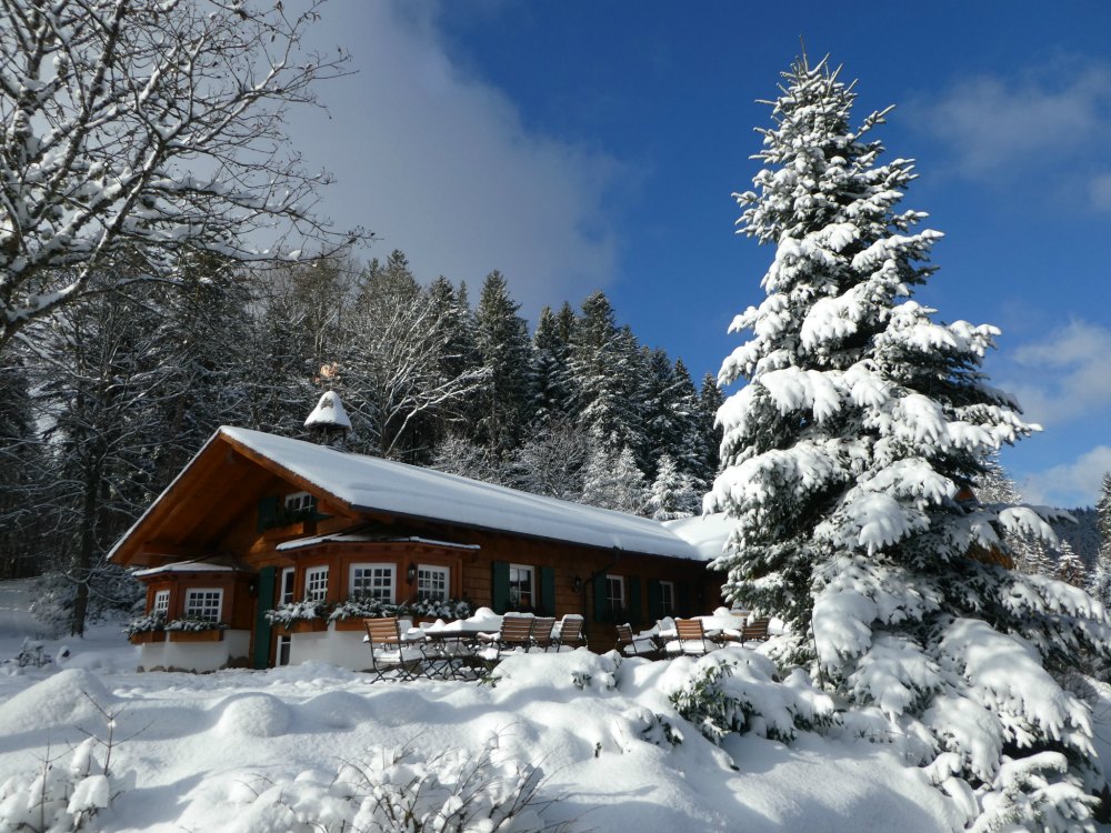 Winter-Wanderung zur Sattelei Hütte in Baiersbronn