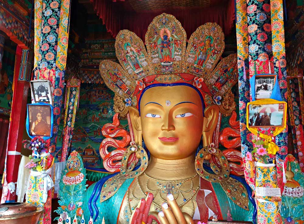 Maitreya Buddha-Statue im Thiksey-Kloster