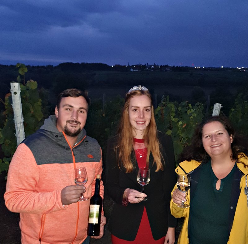 Weinprobe im Weinberg in Burgwerben-Kriechau