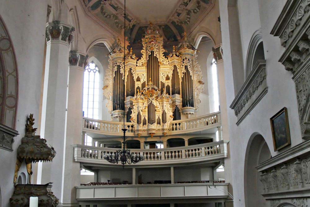 Barocke Hildebrandt-Orgel in der Stadtkirche St. Wenzel