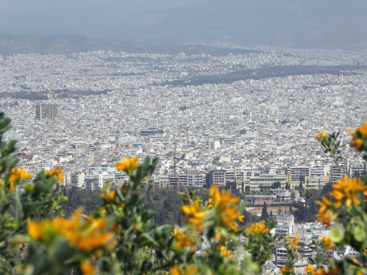 Ausblick auf Athen vom Lykabettus Berg