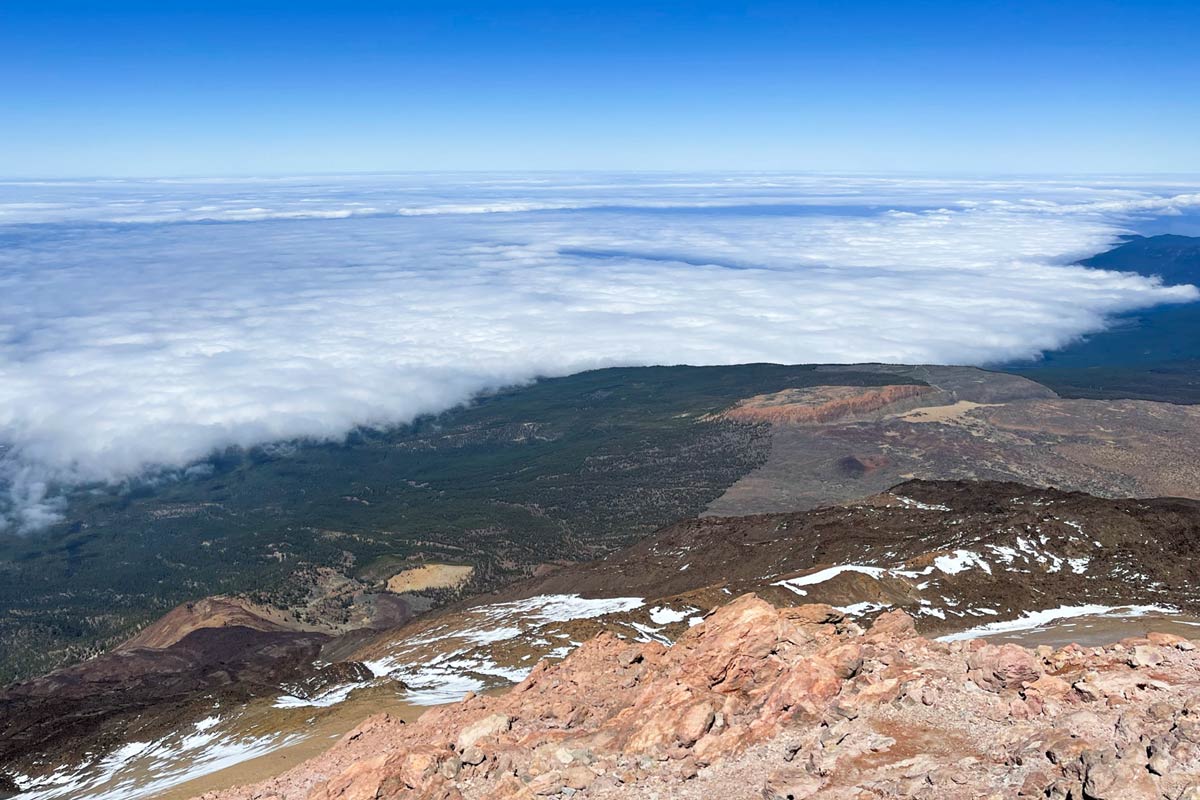 Der Ausblick vom Gipfel des Pico de Teide